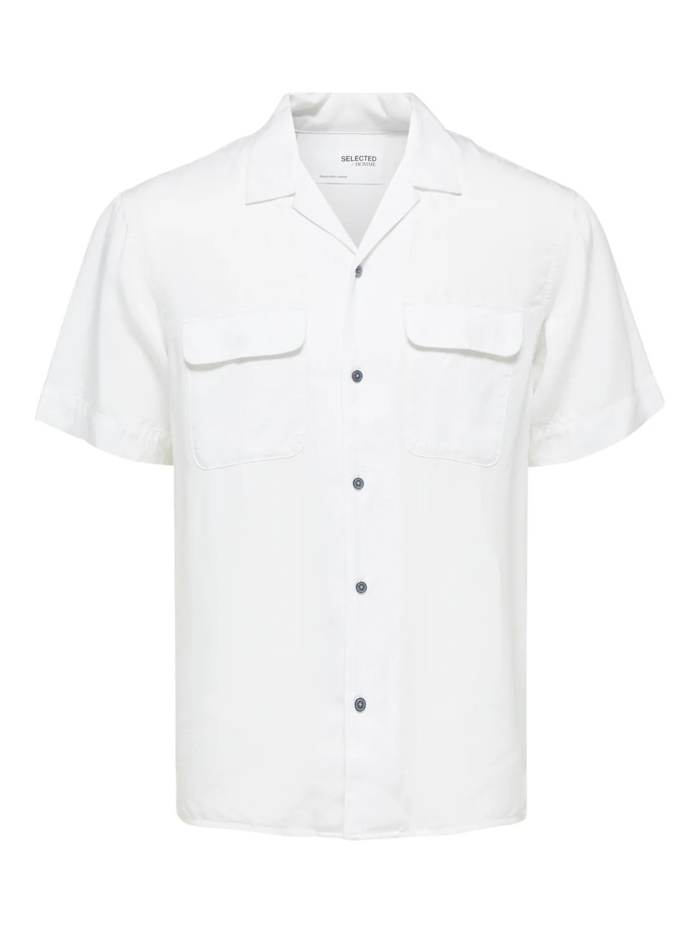 Selected Homme Bright White Short Sleeve Shirt/7135